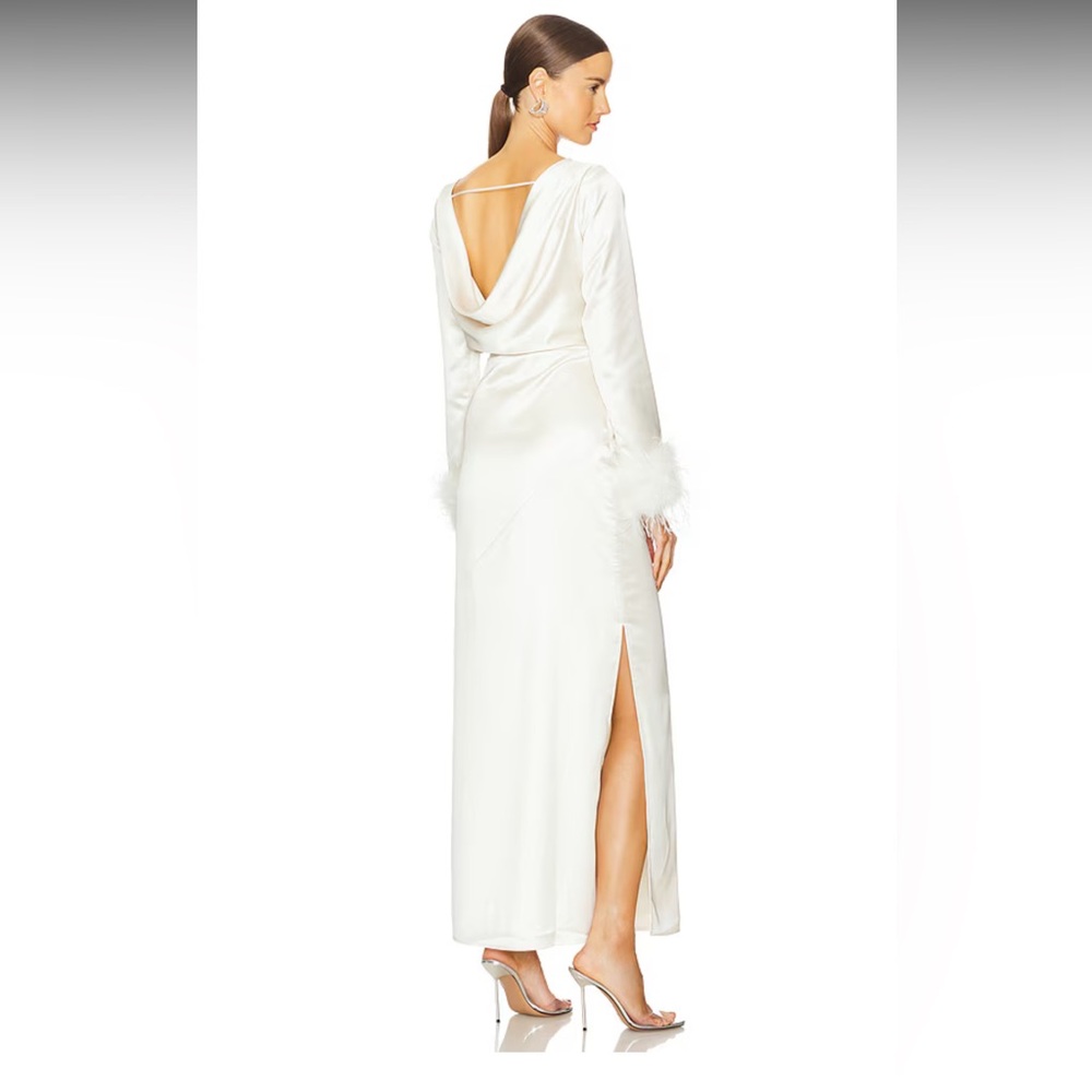 Gloss Midi Dress in Ivory